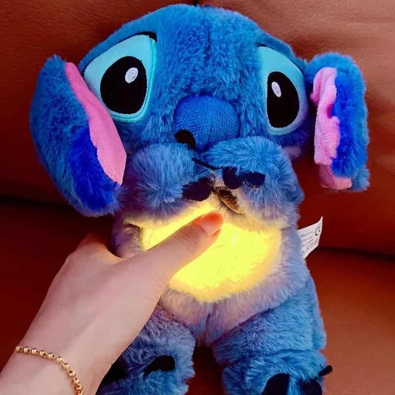 New Stitch Plush Doll – Lilo & Stitch Kawaii Soft Peluche Toy with Music & Light, Baby Sleep Soother, Anime Gift for Kids