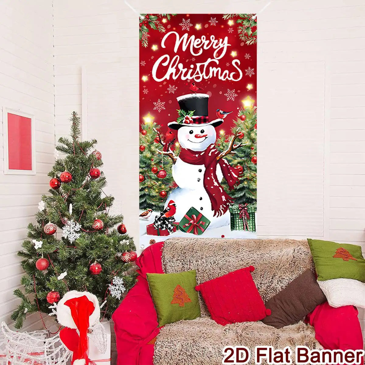 Christmas Door Banner – Merry Christmas Hanging Wall & Door Decoration for Home 2025/2026