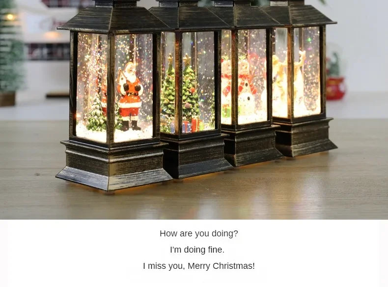 Santa Claus Crystal Wind Lights – Christmas Party Décor