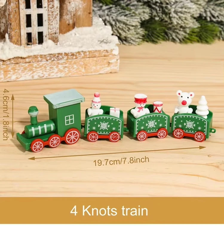 Christmas Train Decorations – Wooden Merry Christmas Ornament for Home & Holiday Décor 2024/2025