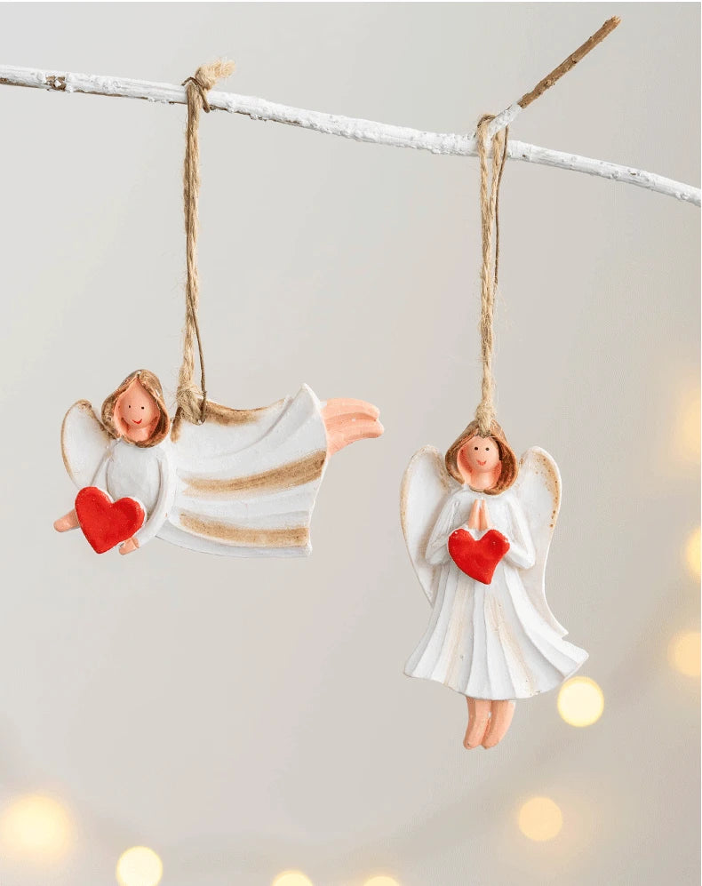 Resin Christmas Ornaments – Santa, Angel & Snowman Pendants for Tree & Holiday Décor 2025