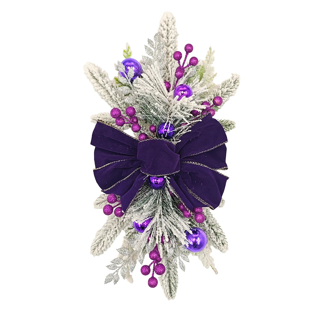 Christmas Staircase Decoration Wreath – DIY Indoor/Outdoor Garland with LED Lights for Holiday Parties