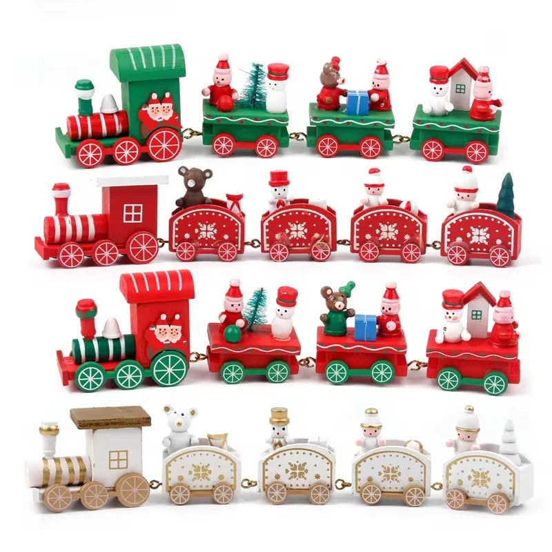 Christmas Train Decorations – Wooden Merry Christmas Ornament for Home & Holiday Décor 2024/2025