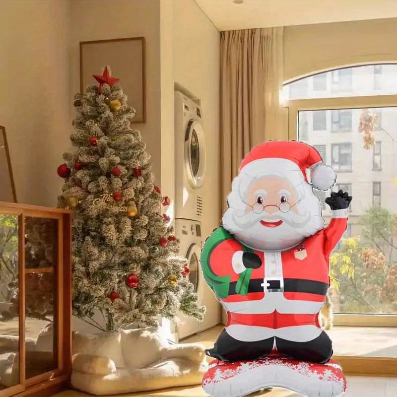 1/2PCS Standing Santa Claus Foil Balloon – Christmas Party Decoration, Holiday & New Year Themed Family Party Décor