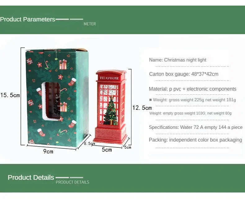 Santa Claus Crystal Wind Lights – Christmas Party Décor