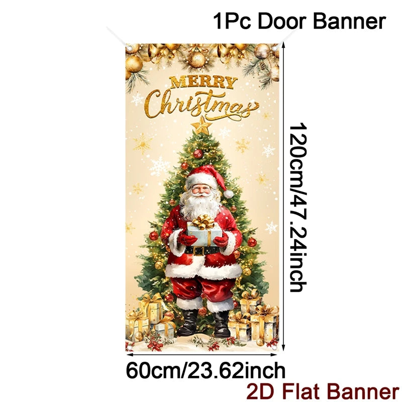 Christmas Door Banner – Merry Christmas Hanging Wall & Door Decoration for Home 2025/2026