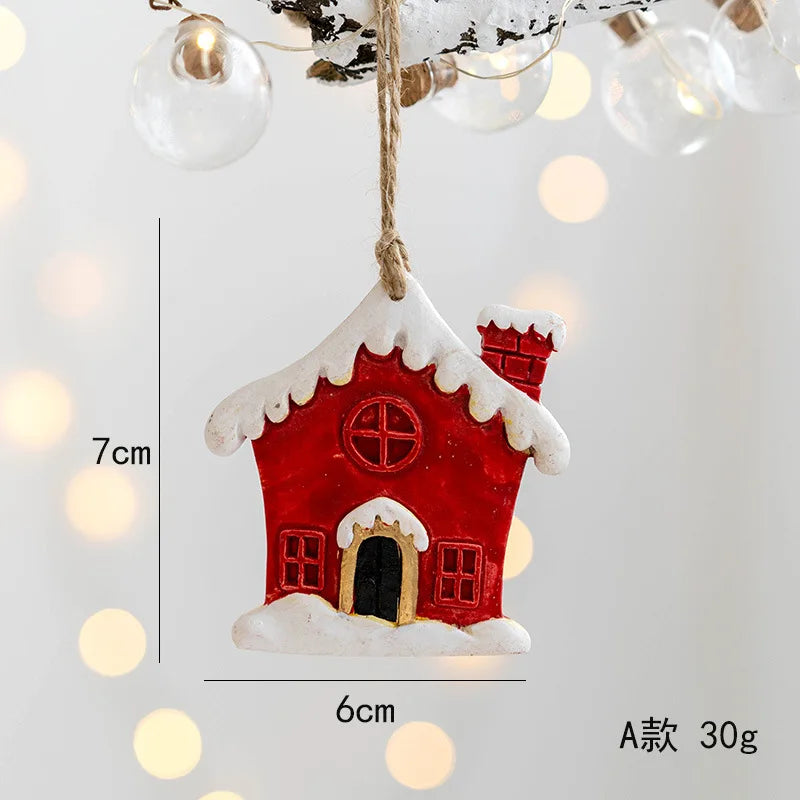 Resin Christmas Ornaments – Santa, Angel & Snowman Pendants for Tree & Holiday Décor 2025