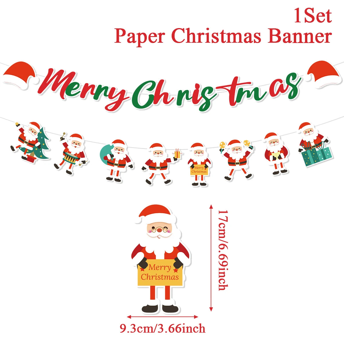 Christmas Banner Garland – Merry Christmas Decoration for Home, Navidad & Noel Décor 2025/2026