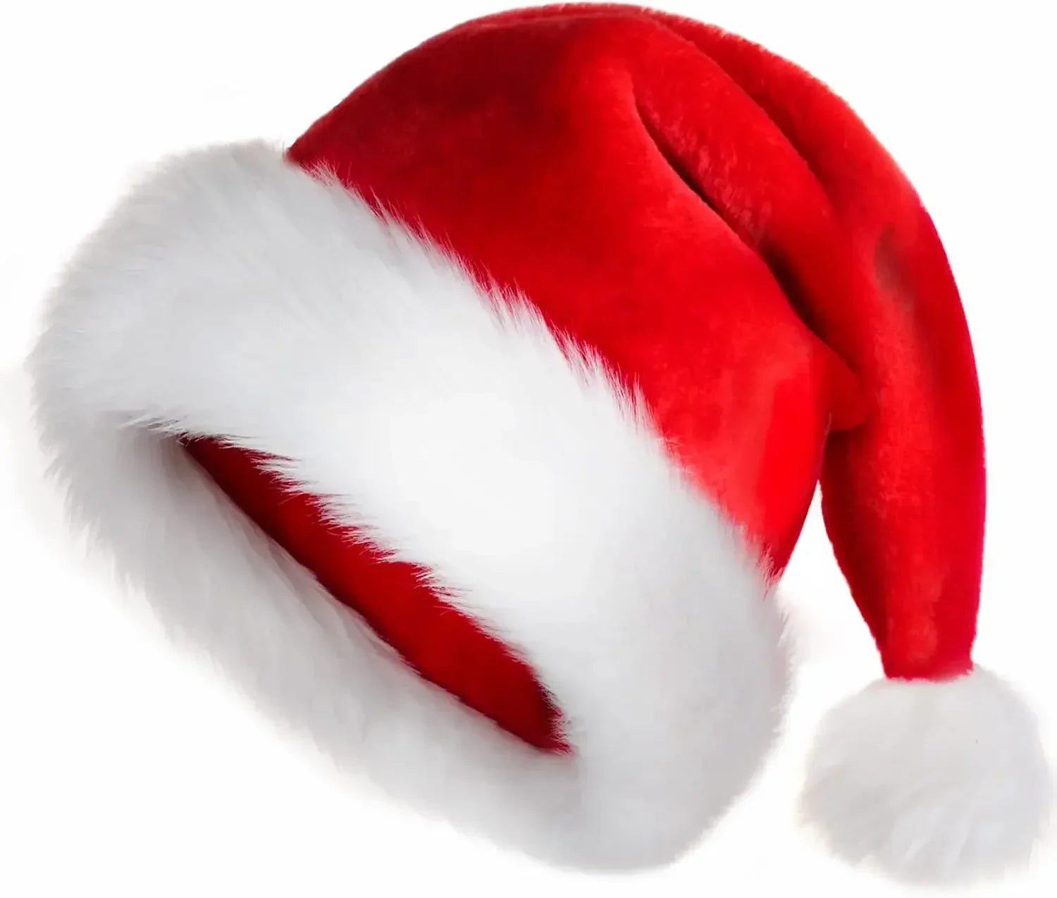 Christmas Santa Hats for Adults – Men & Women Holiday Hats in Red, Green, Blue, Pink, Purple, Black & White