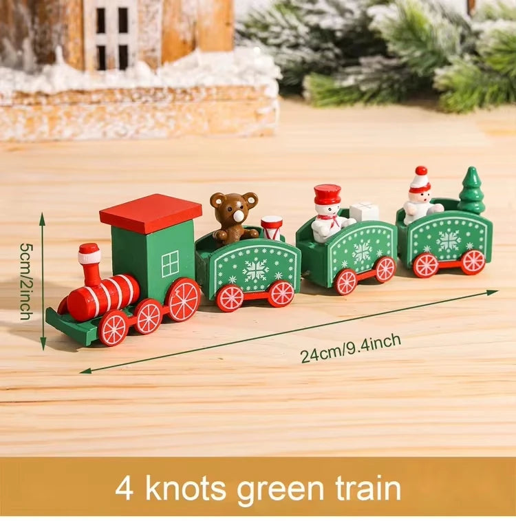 Christmas Train Decorations – Wooden Merry Christmas Ornament for Home & Holiday Décor 2024/2025