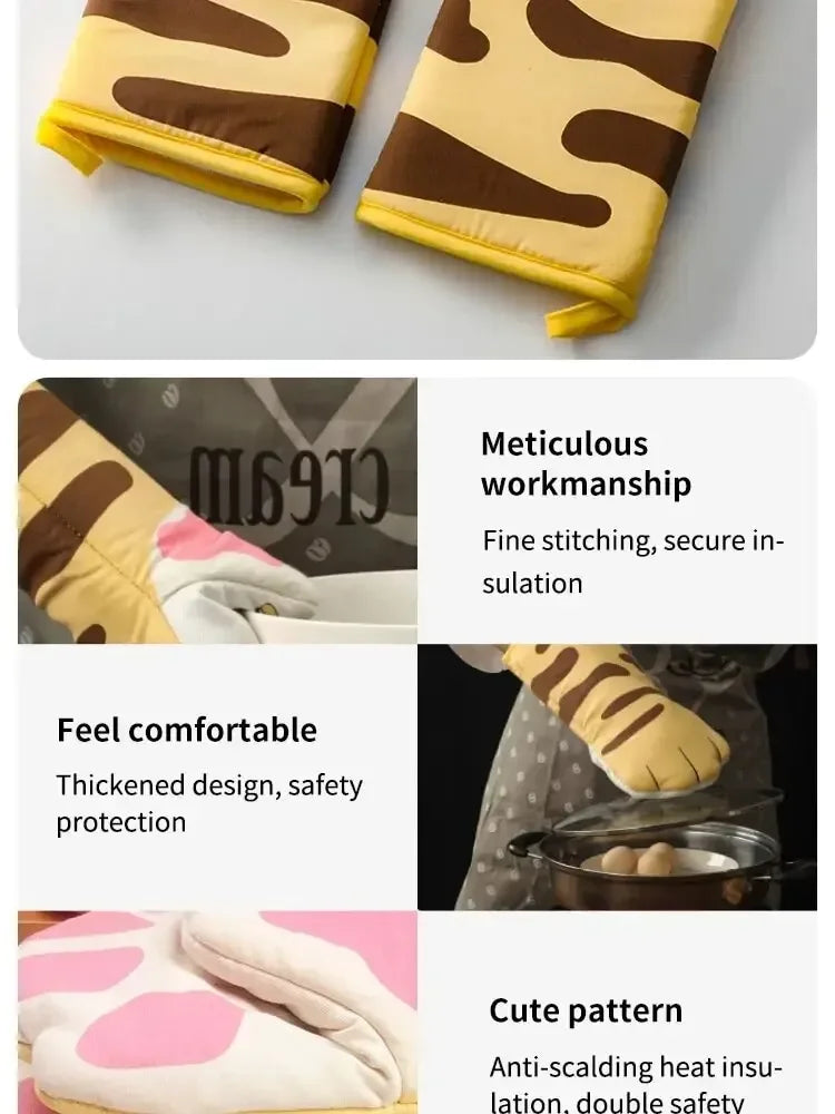 Cat Paw Oven Gloves – Heat Resistant Baking Mitts