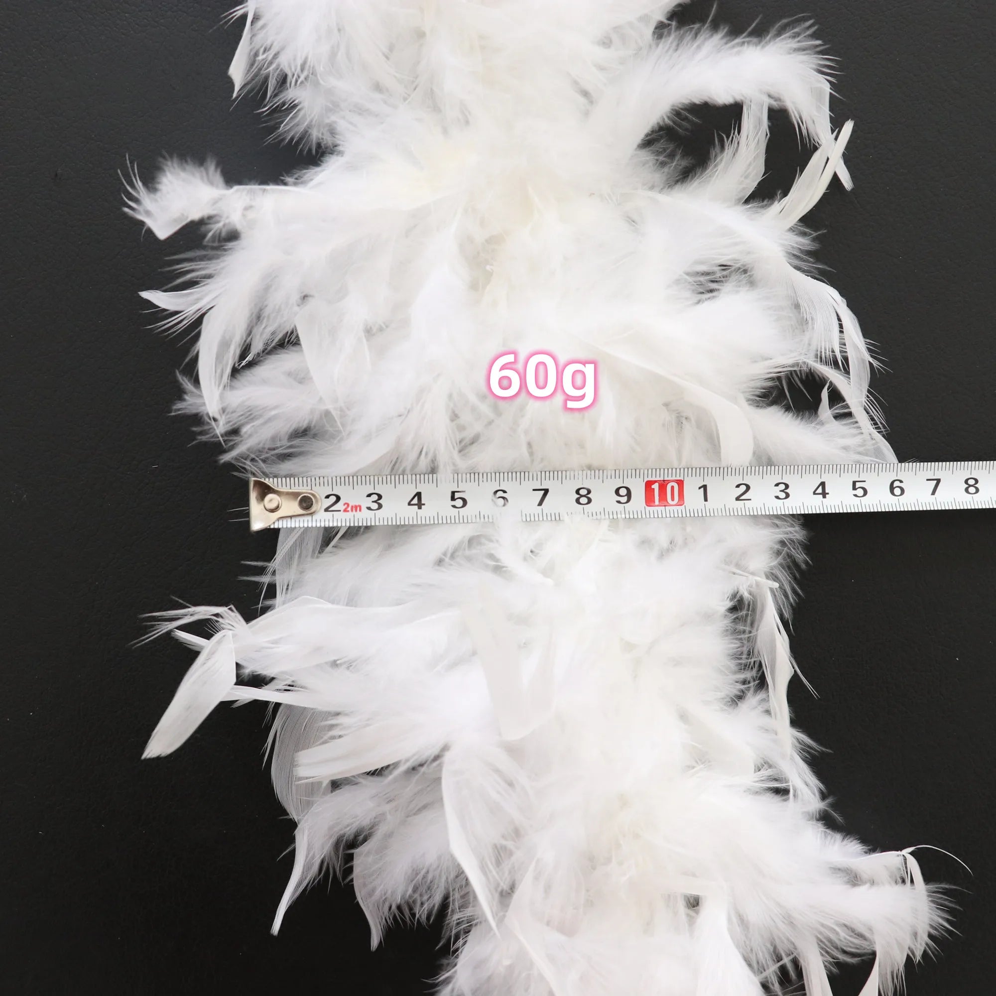 Luxury White Marabou Feather Boa – 2 Yards Soft Turkey Plumes for Crafts, Costumes & Décor