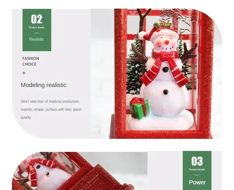 Santa Claus Crystal Wind Lights – Christmas Party Décor