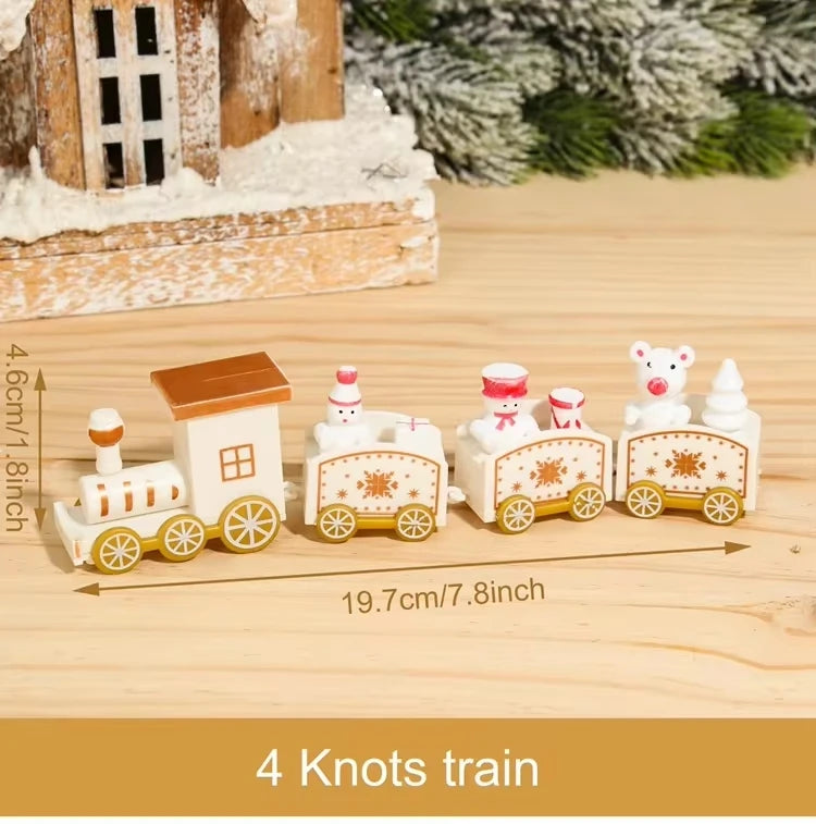 Christmas Train Decorations – Wooden Merry Christmas Ornament for Home & Holiday Décor 2024/2025