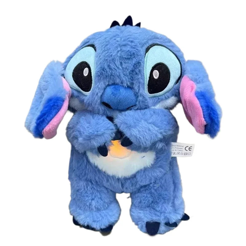 New Stitch Plush Doll – Lilo & Stitch Kawaii Soft Peluche Toy with Music & Light, Baby Sleep Soother, Anime Gift for Kids