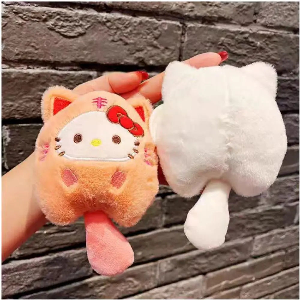 Hello Kitty Kuromi PomPomPurin Doll Backpack Charm – Anime Kawaii Keychain for Girls, Cinnamoroll & Melody Cute Gift