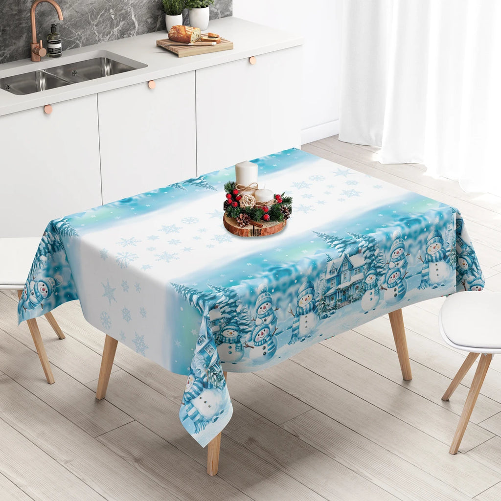 Christmas Snowflake Plastic Tablecloth – Merry Christmas 2025, Navidad & Natal Holiday Table Décor for Xmas & New Year 2026