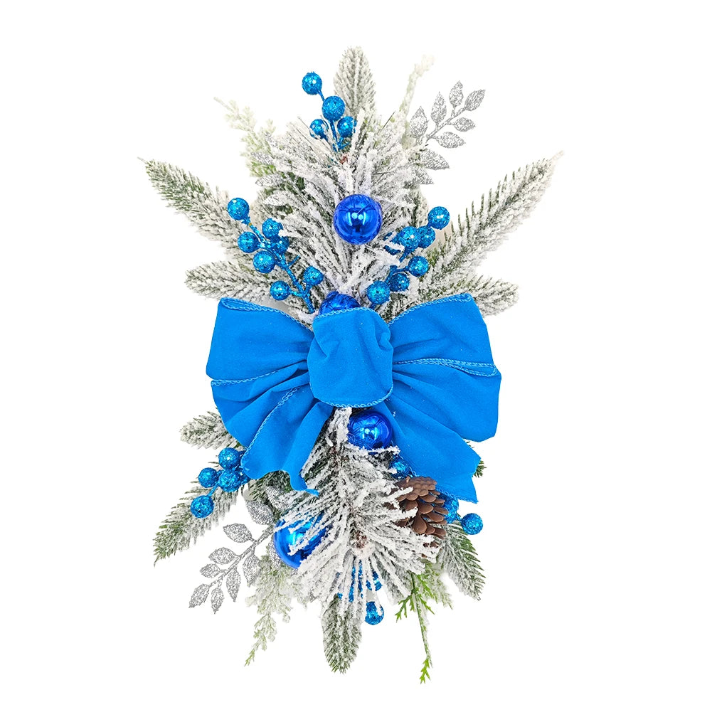 Christmas Staircase Decoration Wreath – DIY Indoor/Outdoor Garland with LED Lights for Holiday Parties