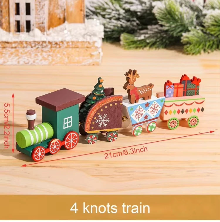 Christmas Train Decorations – Wooden Merry Christmas Ornament for Home & Holiday Décor 2024/2025