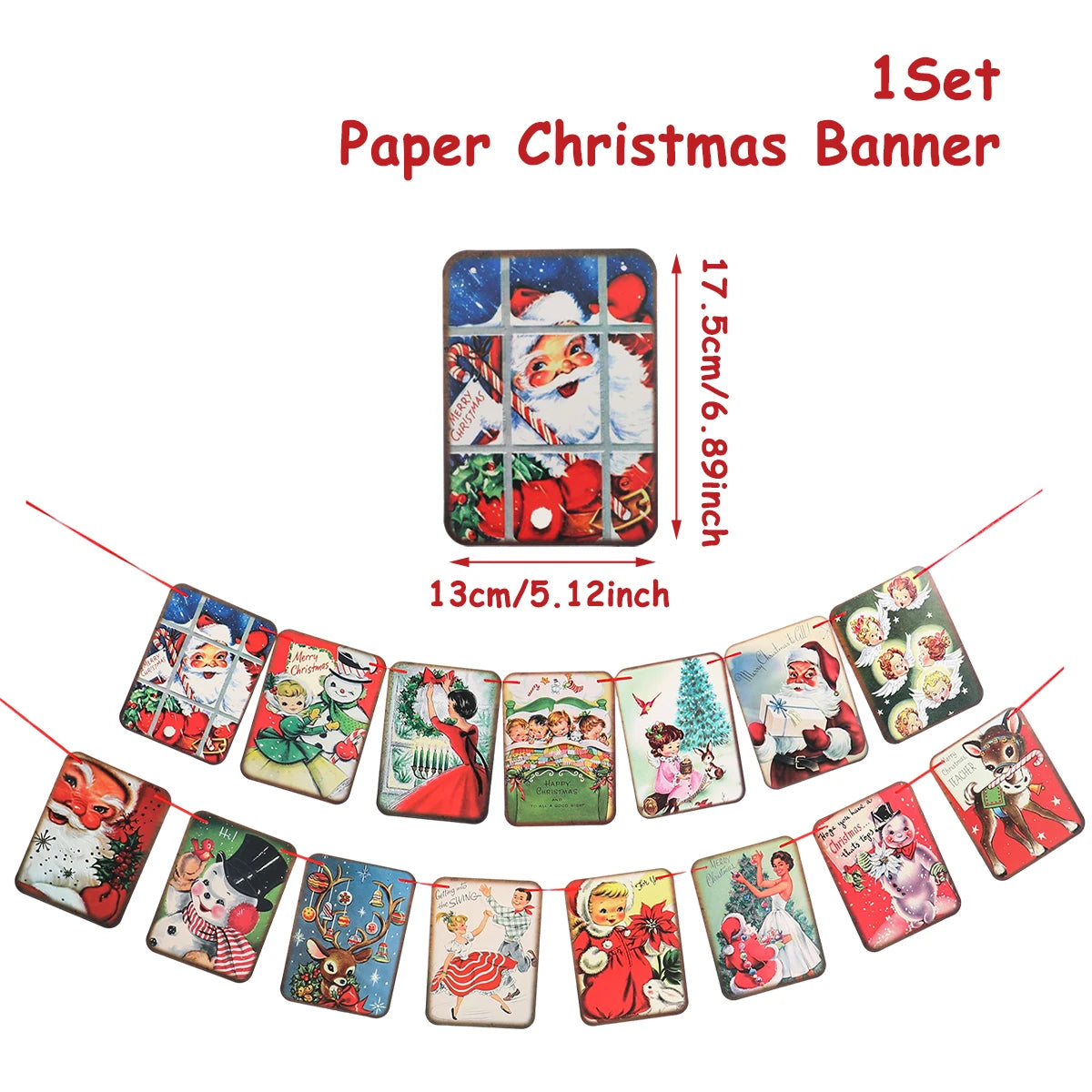 Christmas Banner Garland – Merry Christmas Decoration for Home, Navidad & Noel Décor 2025/2026