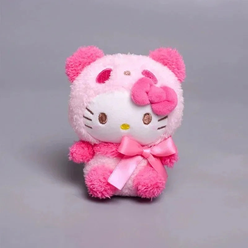 Kawaii Sanrio Plush Keychain – Kuromi, Hello Kitty, Cinnamoroll Doll Keyring, Bag Pendant Toy Gift for Girls