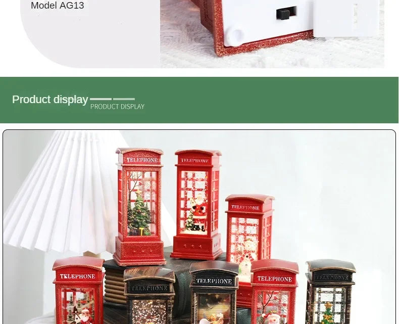 Santa Claus Crystal Wind Lights – Christmas Party Décor