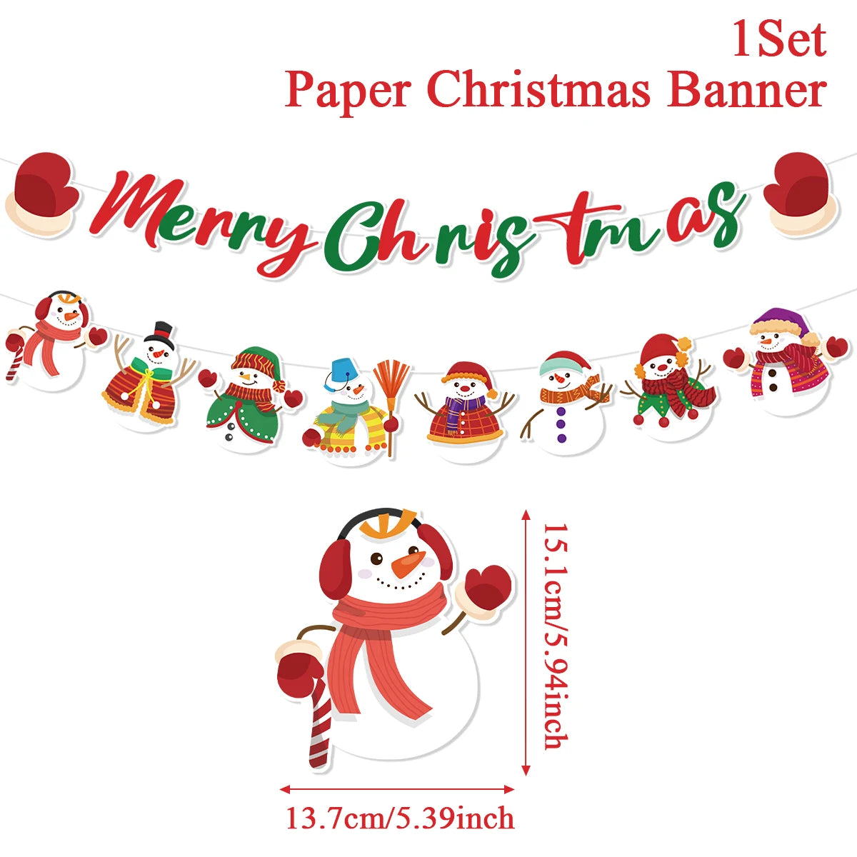 Christmas Banner Garland – Merry Christmas Decoration for Home, Navidad & Noel Décor 2025/2026