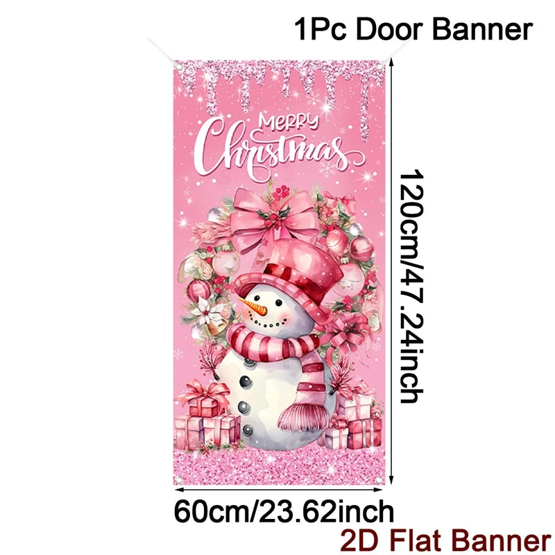 Christmas Door Banner – Merry Christmas Hanging Wall & Door Decoration for Home 2025/2026