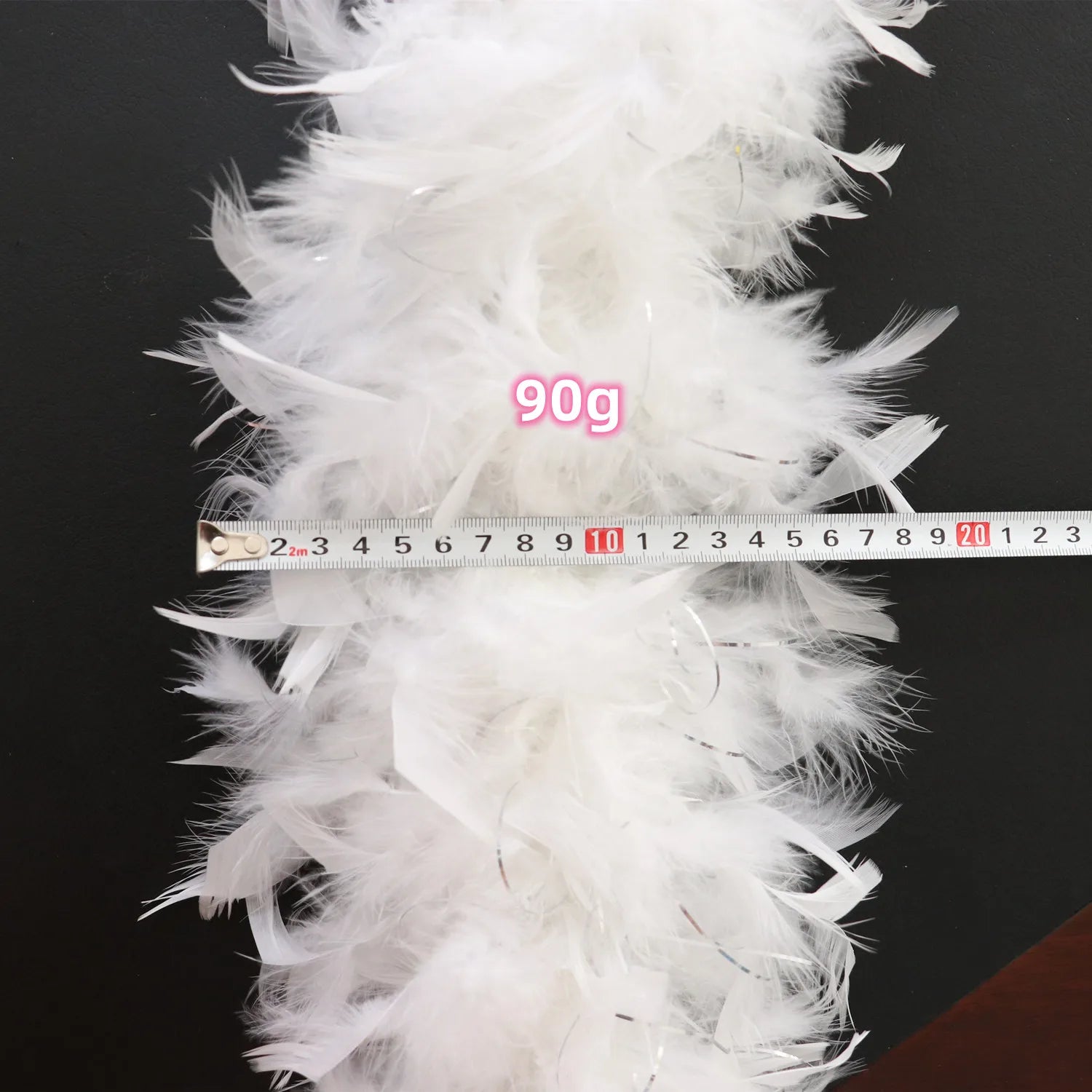 Luxury White Marabou Feather Boa – 2 Yards Soft Turkey Plumes for Crafts, Costumes & Décor