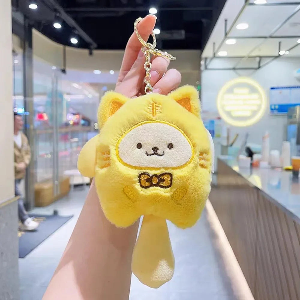 Hello Kitty Kuromi PomPomPurin Doll Backpack Charm – Anime Kawaii Keychain for Girls, Cinnamoroll & Melody Cute Gift