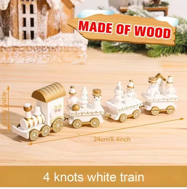Christmas Train Decorations – Wooden Merry Christmas Ornament for Home & Holiday Décor 2024/2025