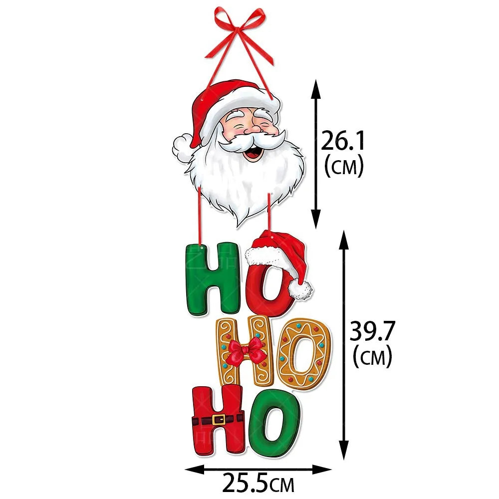 Christmas Door Hanger & Tree Ornaments – Santa, Snowman & Elk Pendants for Holiday Décor 2025