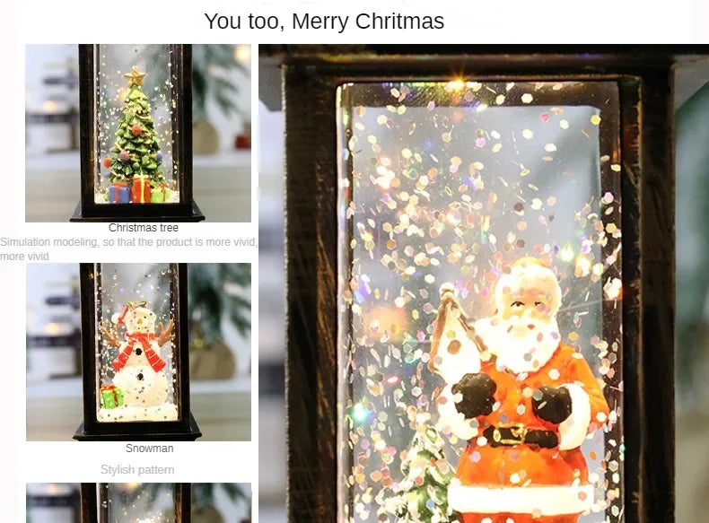 Santa Claus Crystal Wind Lights – Christmas Party Décor