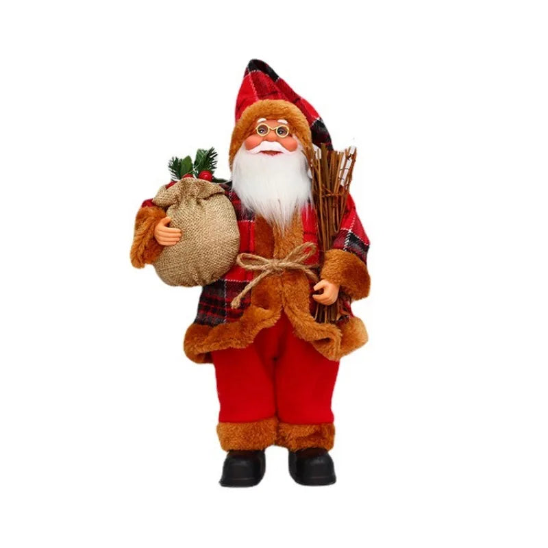 Luxury Santa Christmas Ornaments – 2025/2026 Holiday Dolls with Gift Bag Accents for Tree & Home Décor