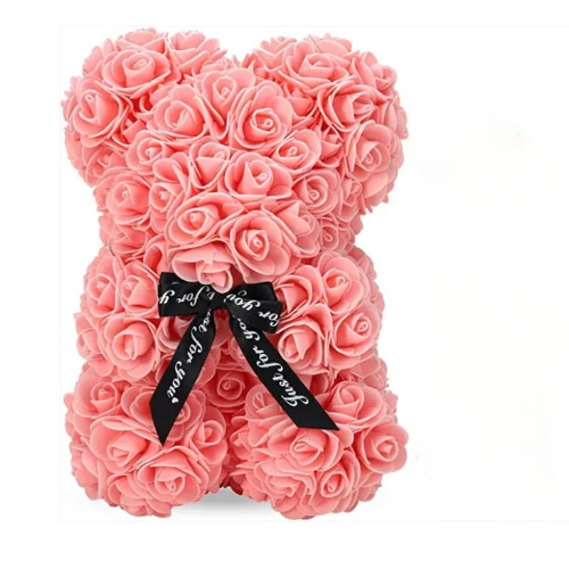 2025 Artificial Flower Eternal Rose Teddy Bear – Gift for Mom, Mother’s Day, Birthday, Valentine’s Day & Anniversary Decoration