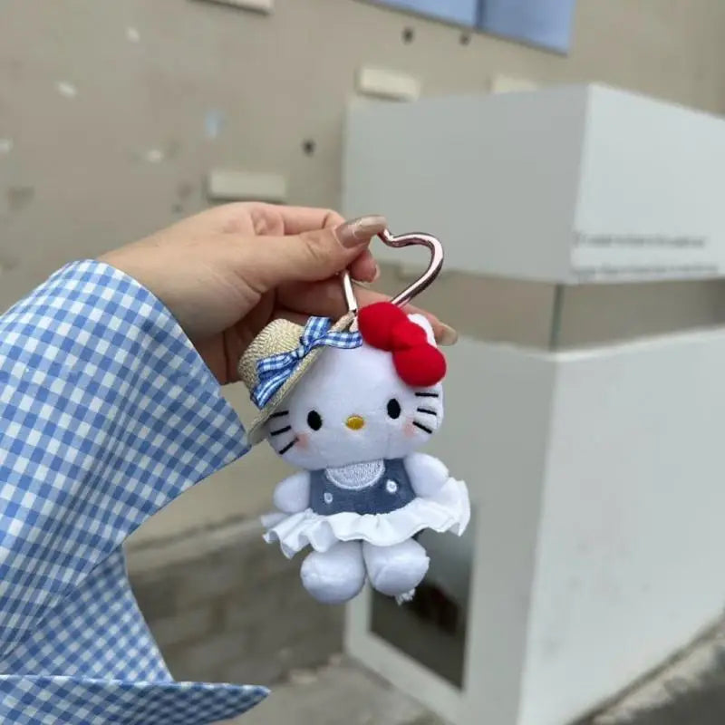 Sanrio Kawaii Hello Kitty Pendant Doll – Cute Fashion Sunglasses Keychain & Backpack Accessory, KT Cat Christmas Gift