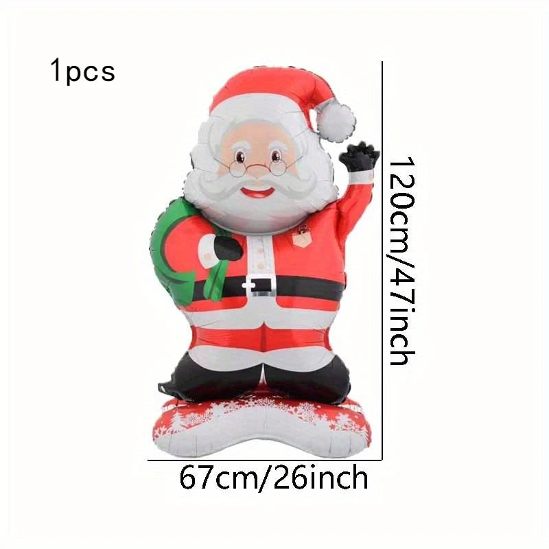 1/2PCS Standing Santa Claus Foil Balloon – Christmas Party Decoration, Holiday & New Year Themed Family Party Décor