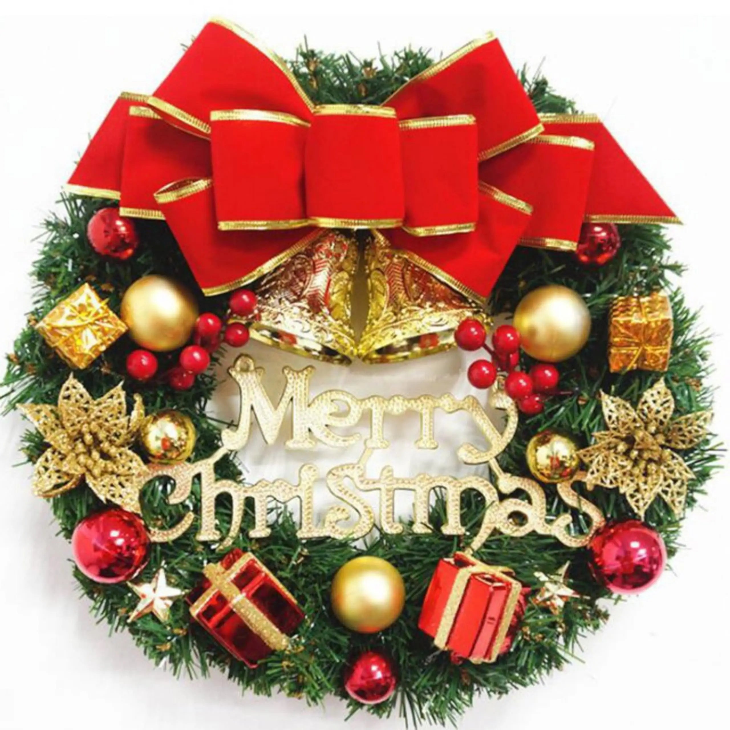 Handmade Simulation Christmas Wreath – Exquisite High-Quality Door & Window Holiday Décor