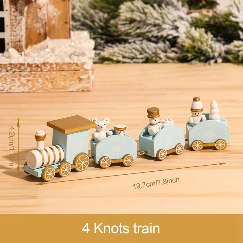 Christmas Train Decorations – Wooden Merry Christmas Ornament for Home & Holiday Décor 2024/2025