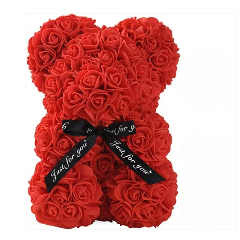 2025 Artificial Flower Eternal Rose Teddy Bear – Gift for Mom, Mother’s Day, Birthday, Valentine’s Day & Anniversary Decoration