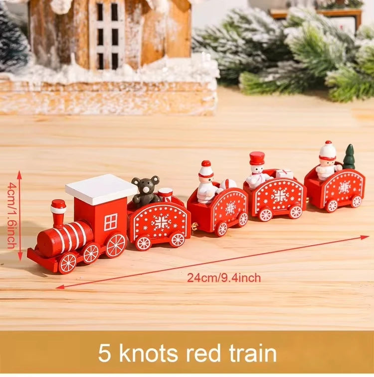 Christmas Train Decorations – Wooden Merry Christmas Ornament for Home & Holiday Décor 2024/2025