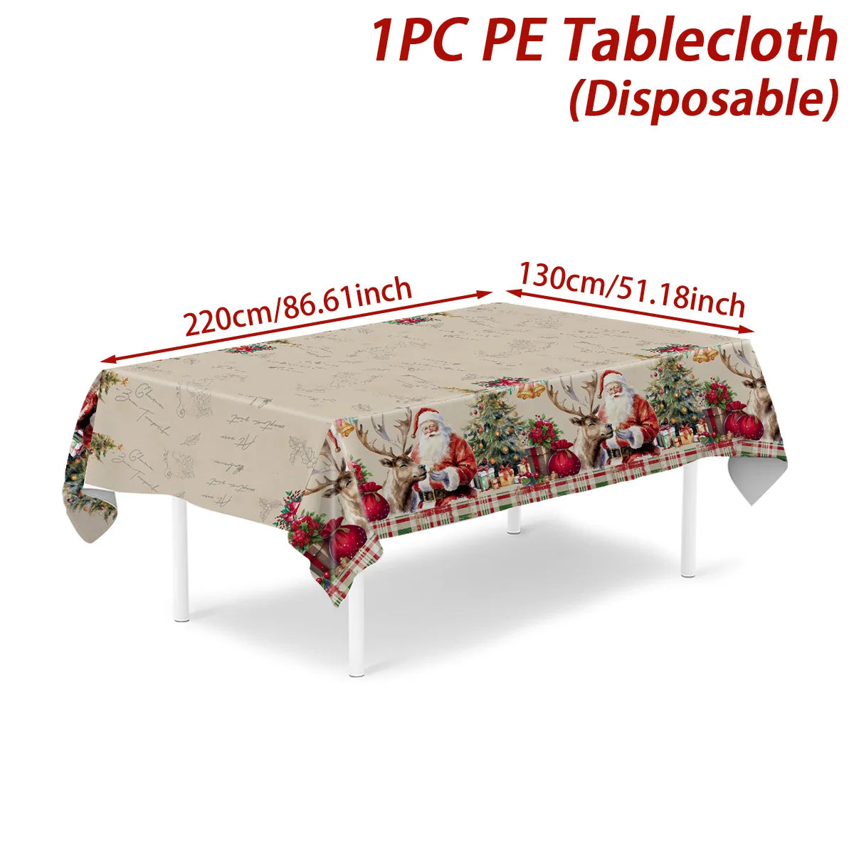 Christmas Snowflake Plastic Tablecloth – Merry Christmas 2025, Navidad & Natal Holiday Table Décor for Xmas & New Year 2026