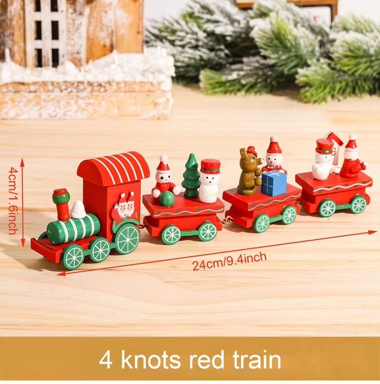 Christmas Train Decorations – Wooden Merry Christmas Ornament for Home & Holiday Décor 2024/2025