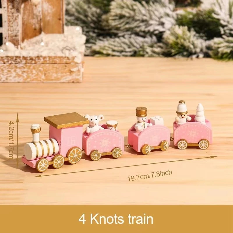 Christmas Train Decorations – Wooden Merry Christmas Ornament for Home & Holiday Décor 2024/2025