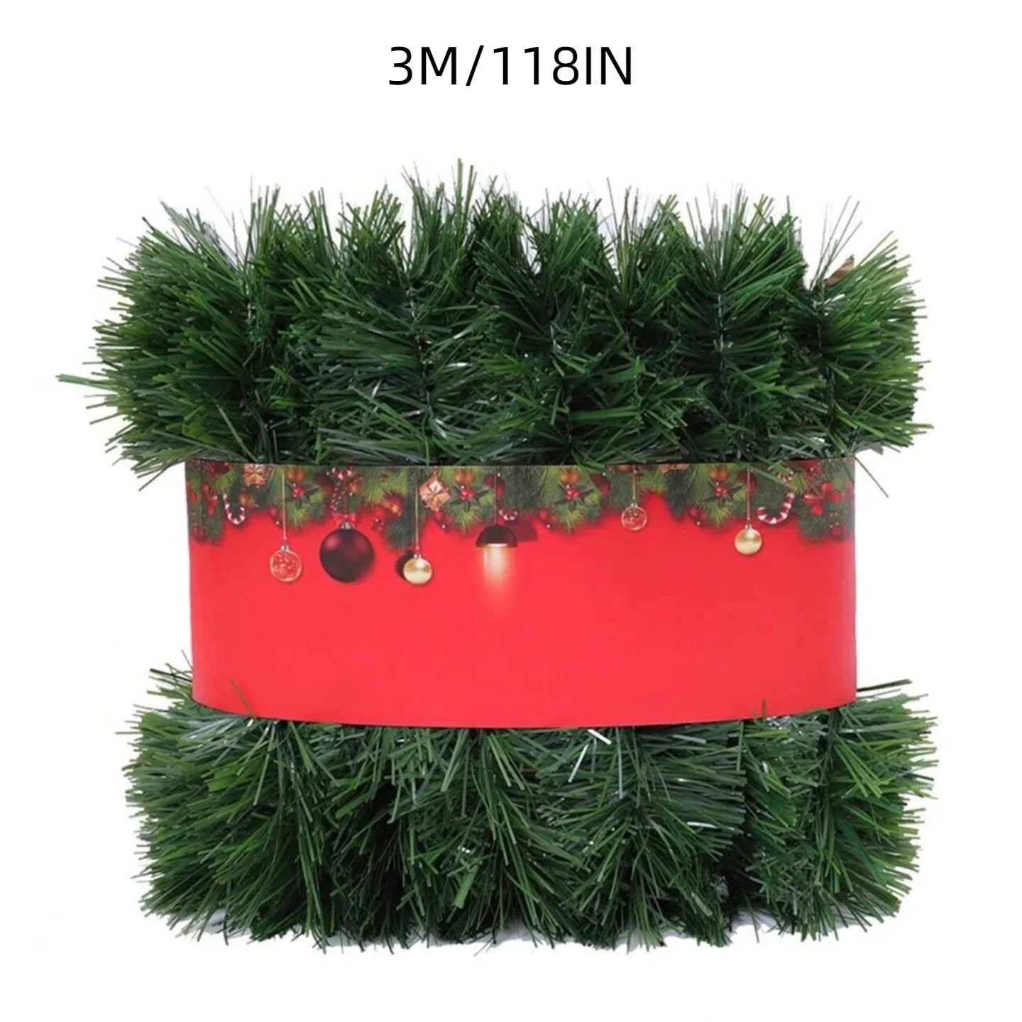 Artificial Pine Christmas Garland – Greenery Holiday Decoration for Indoor & Outdoor, Fireplaces & Parties