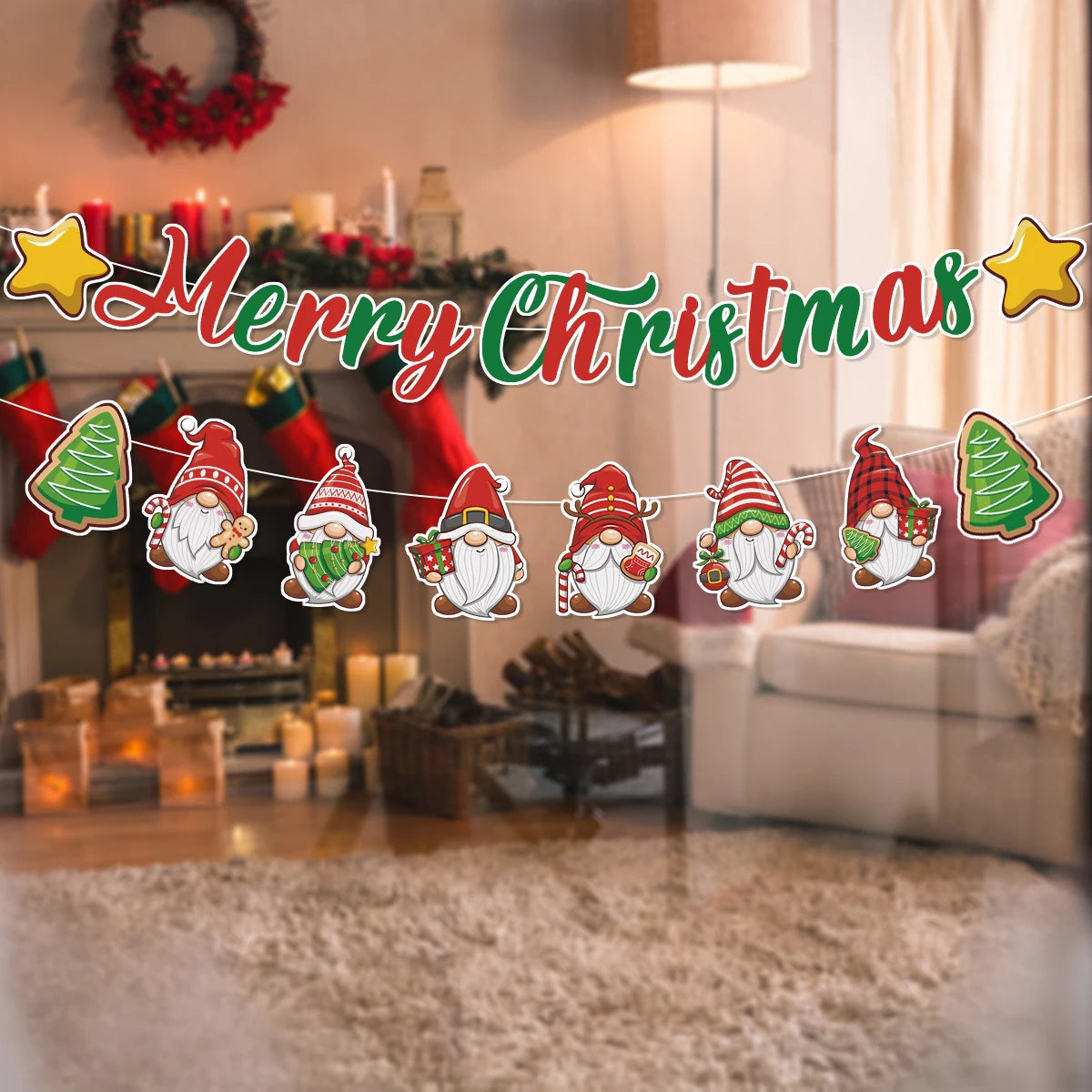 Christmas Banner Garland – Merry Christmas Decoration for Home, Navidad & Noel Décor 2025/2026