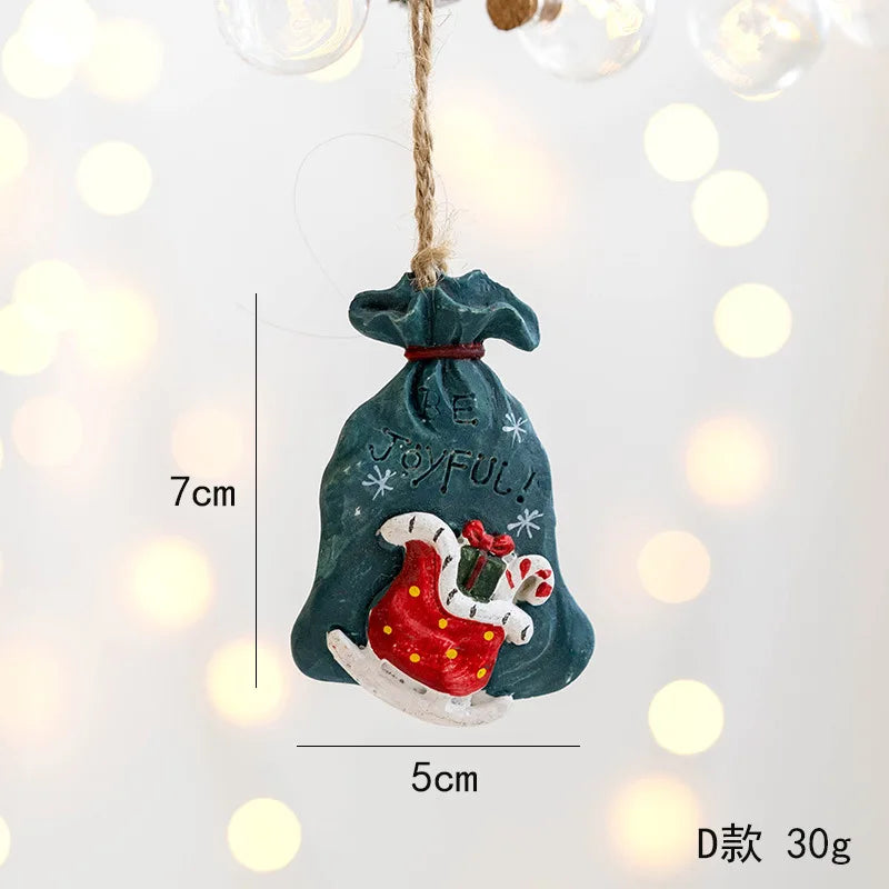 Resin Christmas Ornaments – Santa, Angel & Snowman Pendants for Tree & Holiday Décor 2025