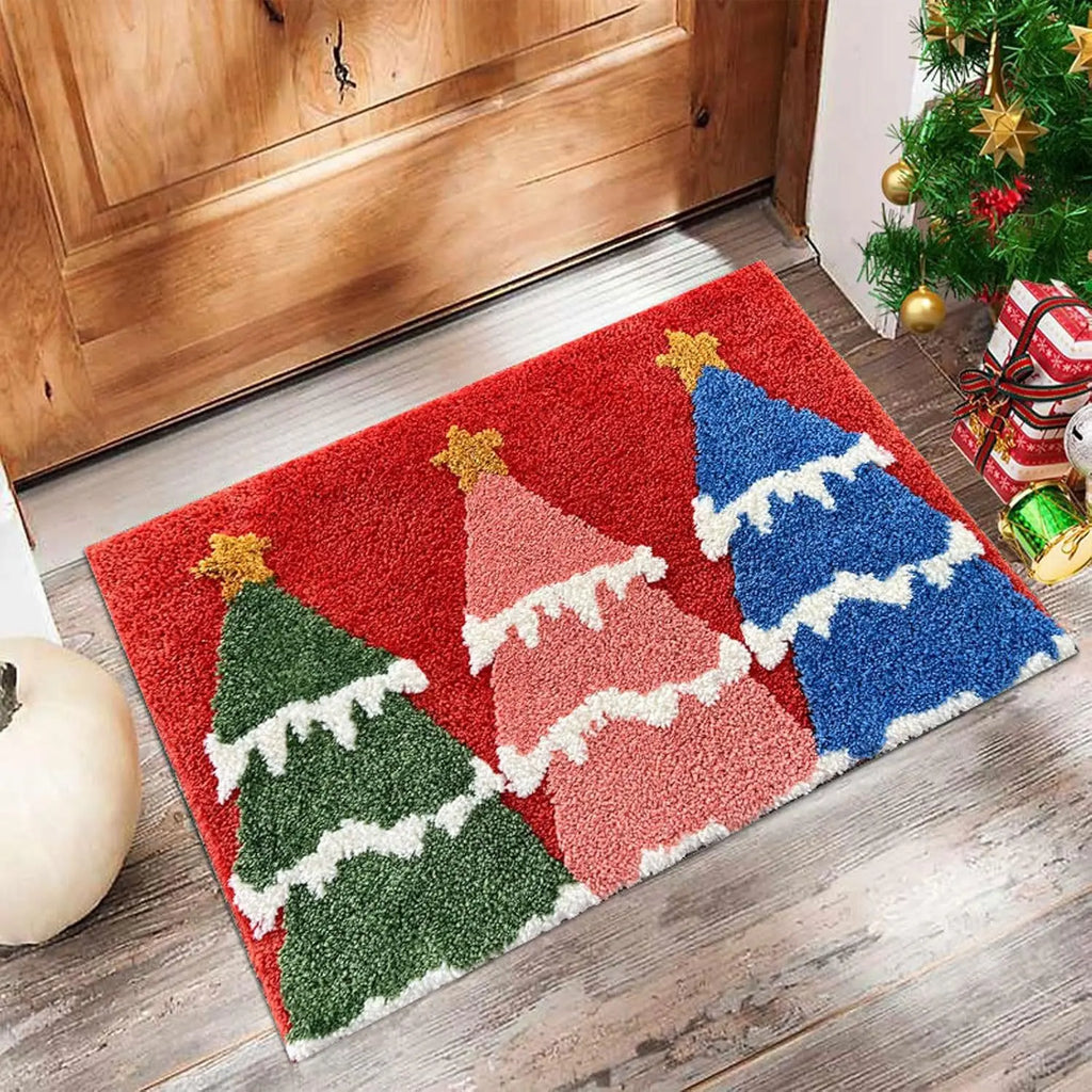Christmas Door Mat – Red Santa Claus & Gingerbread Man Carpet for Indoor & Outdoor, Merry Christmas 2025 & New Year 2026 Home Décor