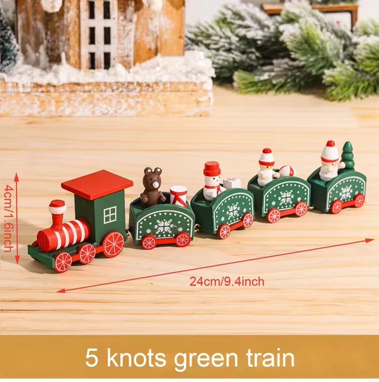 Christmas Train Decorations – Wooden Merry Christmas Ornament for Home & Holiday Décor 2024/2025