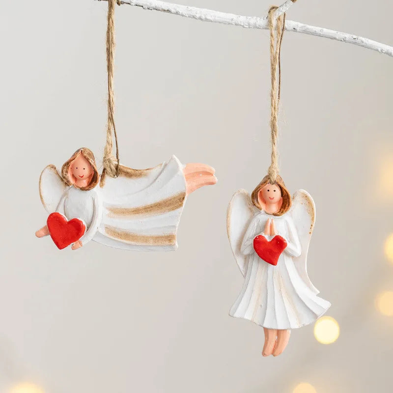 Resin Christmas Ornaments – Santa, Angel & Snowman Pendants for Tree & Holiday Décor 2025